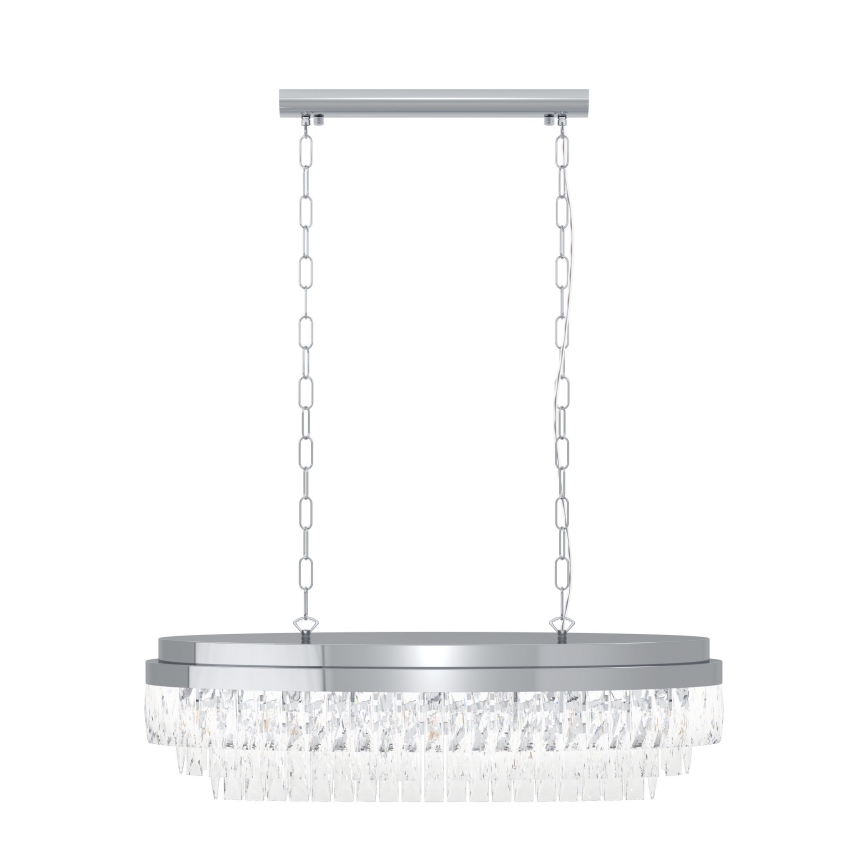 Eglo - Chandelier on a chain 10xE14/40W/230V shiny chrome