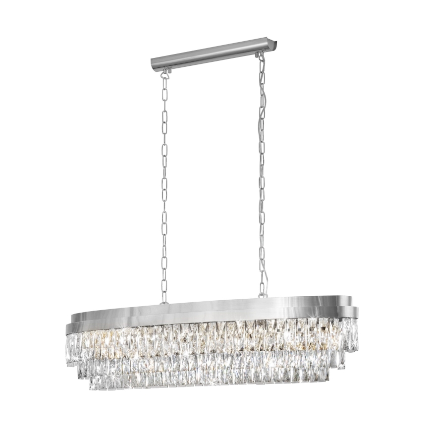 Eglo - Chandelier on a chain 13xE14/40W/230V shiny chrome