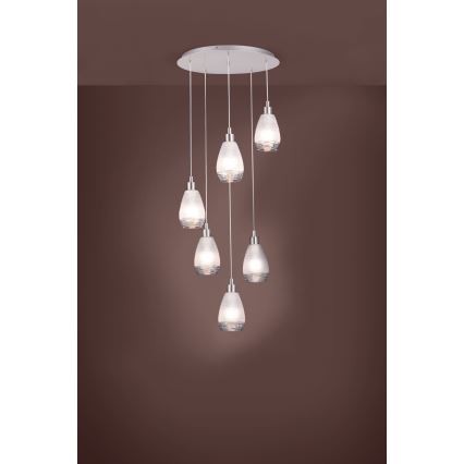 Eglo - Chandelier on a string 6xE27/60W/230V