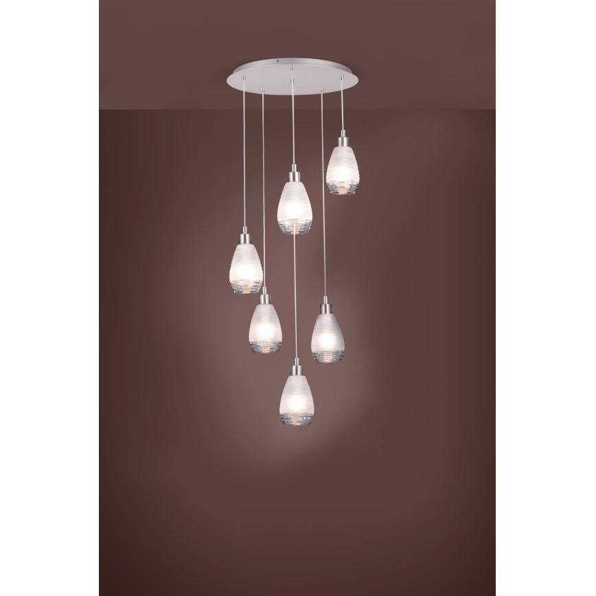 Eglo - Chandelier on a string 6xE27/60W/230V