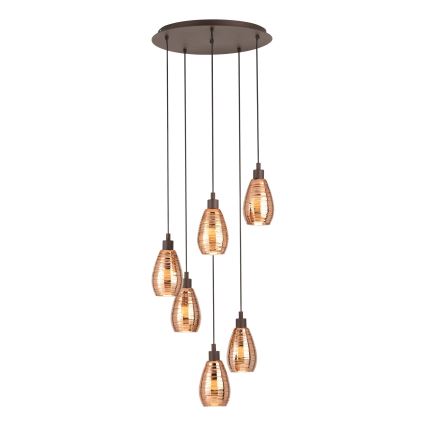 Eglo - Chandelier on a string 6xE27/60W/230V