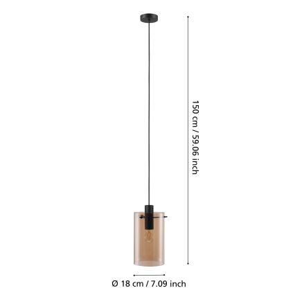 Eglo - Chandelier on a string 1xE27/40W/230V