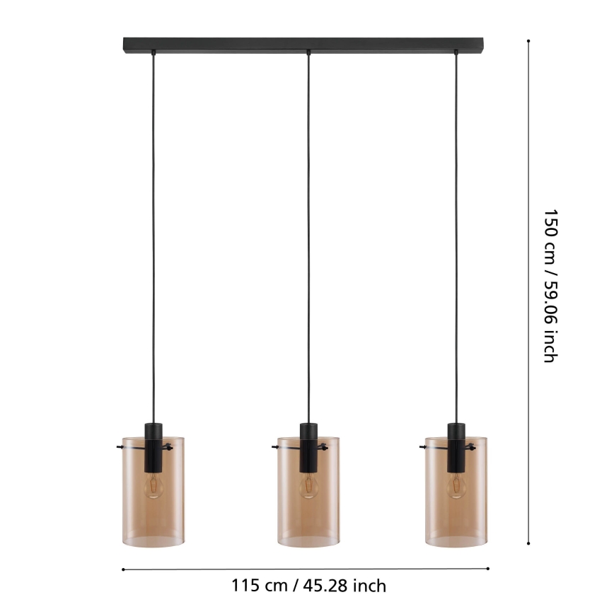 Eglo - Chandelier on a string 3xE27/40W/230V