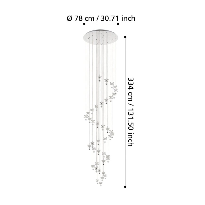 Eglo - LED Dimmable chandelier on a string 40xLED/1,8W/230V