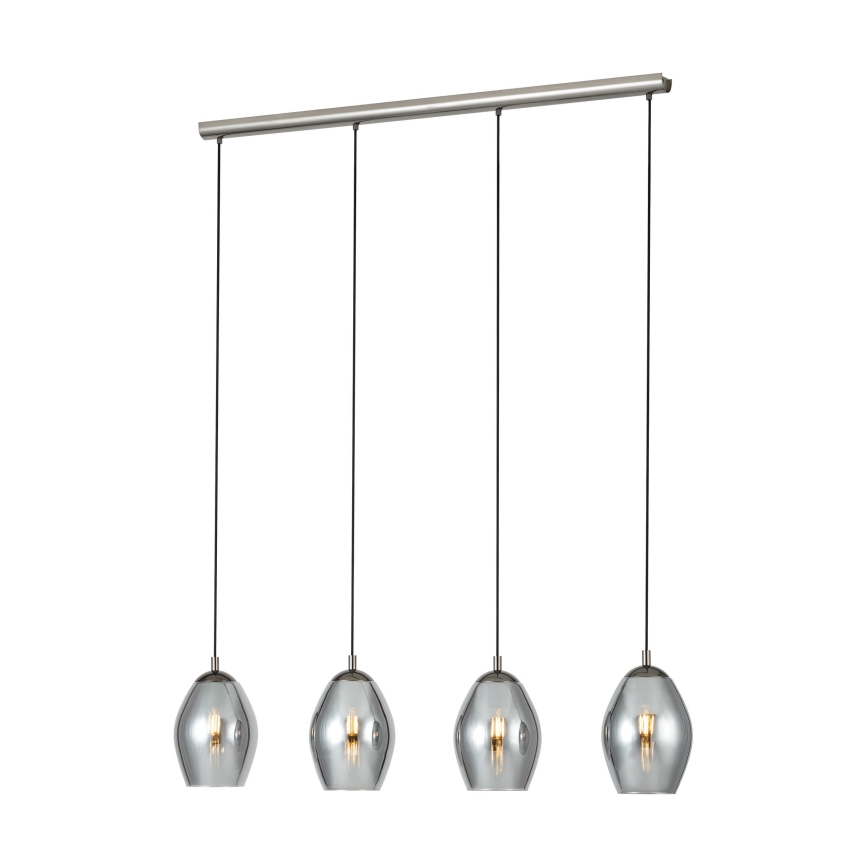Eglo - Chandelier on a string 4xE27/60W/230V smoky