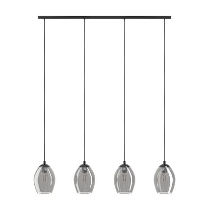 Eglo - Chandelier on a string 4xE27/60W/230V smoky