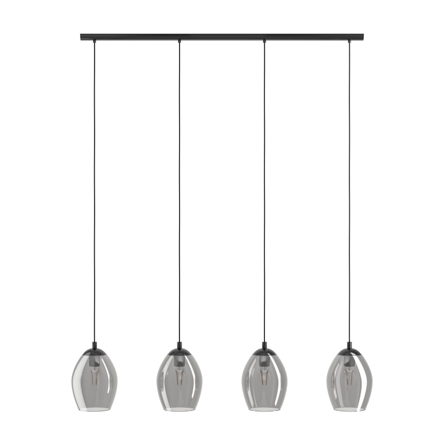 Eglo - Chandelier on a string 4xE27/60W/230V smoky