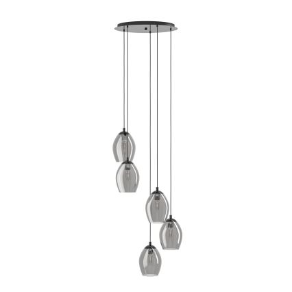 Eglo - Chandelier on a string 5xE27/60W/230V smoky