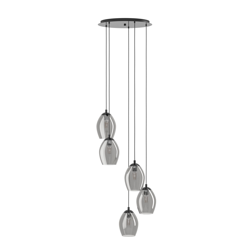 Eglo - Chandelier on a string 5xE27/60W/230V smoky