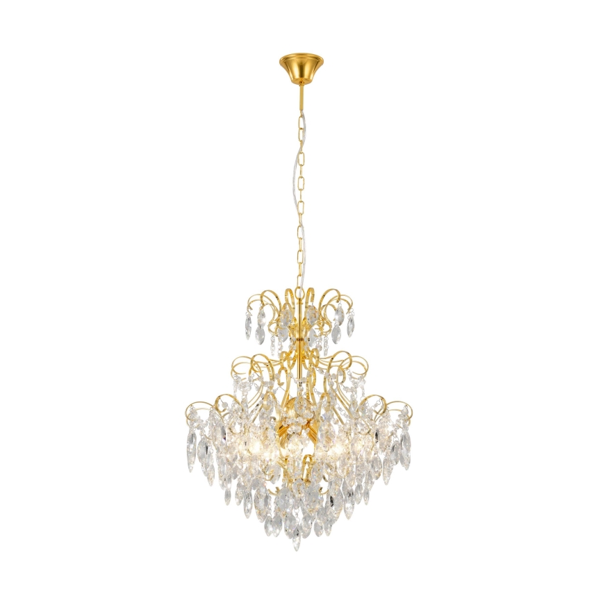 Eglo - Chandelier on a chain 5xE14/25W/230V golden