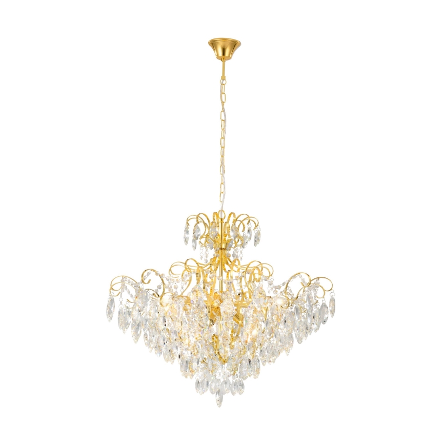 Eglo - Chandelier on a chain 9xE14/25W/230V golden
