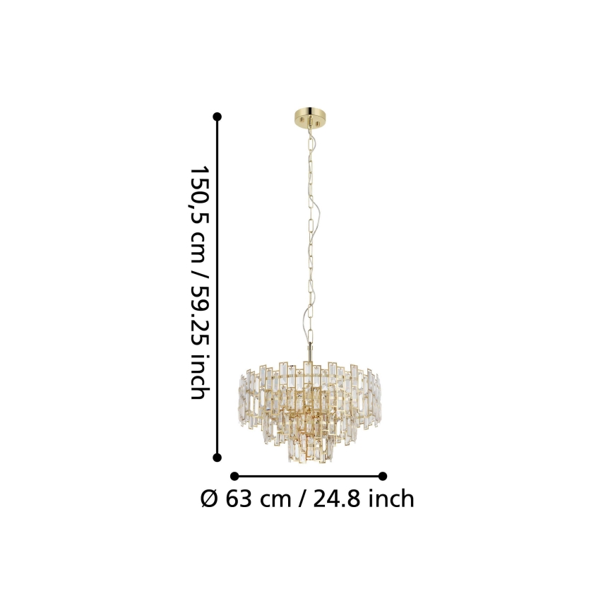 Eglo - Chandelier on a chain 10xE14/25W/230V d. 63 cm