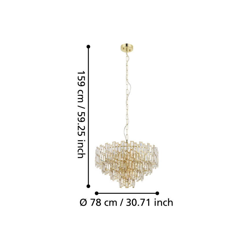 Eglo - Chandelier on a chain 10xE14/25W/230V d. 78 cm