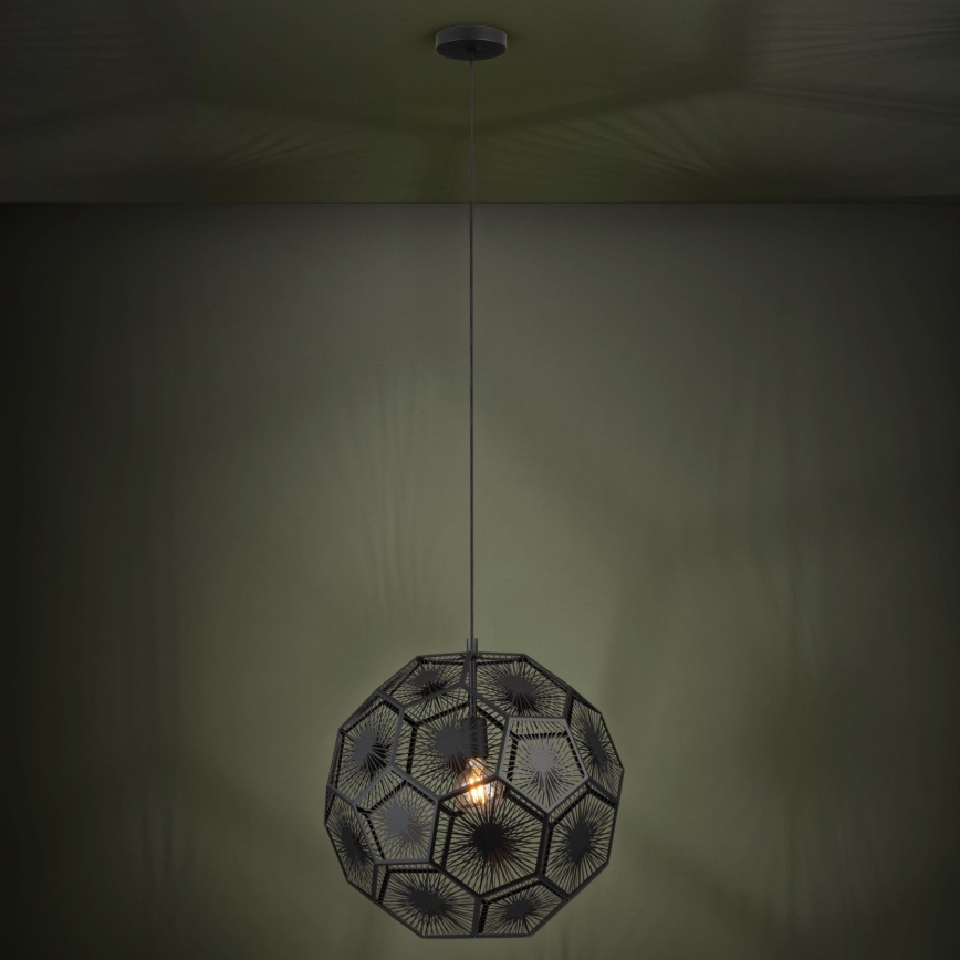 Eglo 39619 - Chandelier on a string 1xE27/60W/230V d. 50 cm black