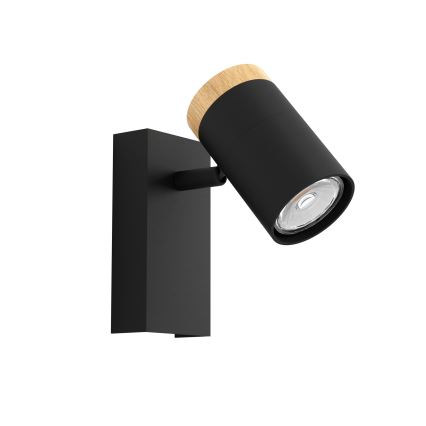 Eglo - LED Wall spotlight 1xGU10/4,5W/230V 3000K black/brown