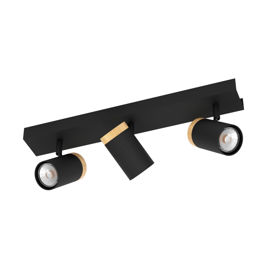 Eglo - LED Spotlight 3xGU10/4,5W/230V 3000K black/brown