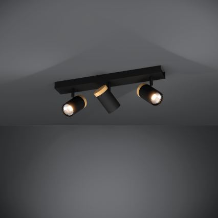 Eglo - LED Spotlight 3xGU10/4,5W/230V 3000K black/brown