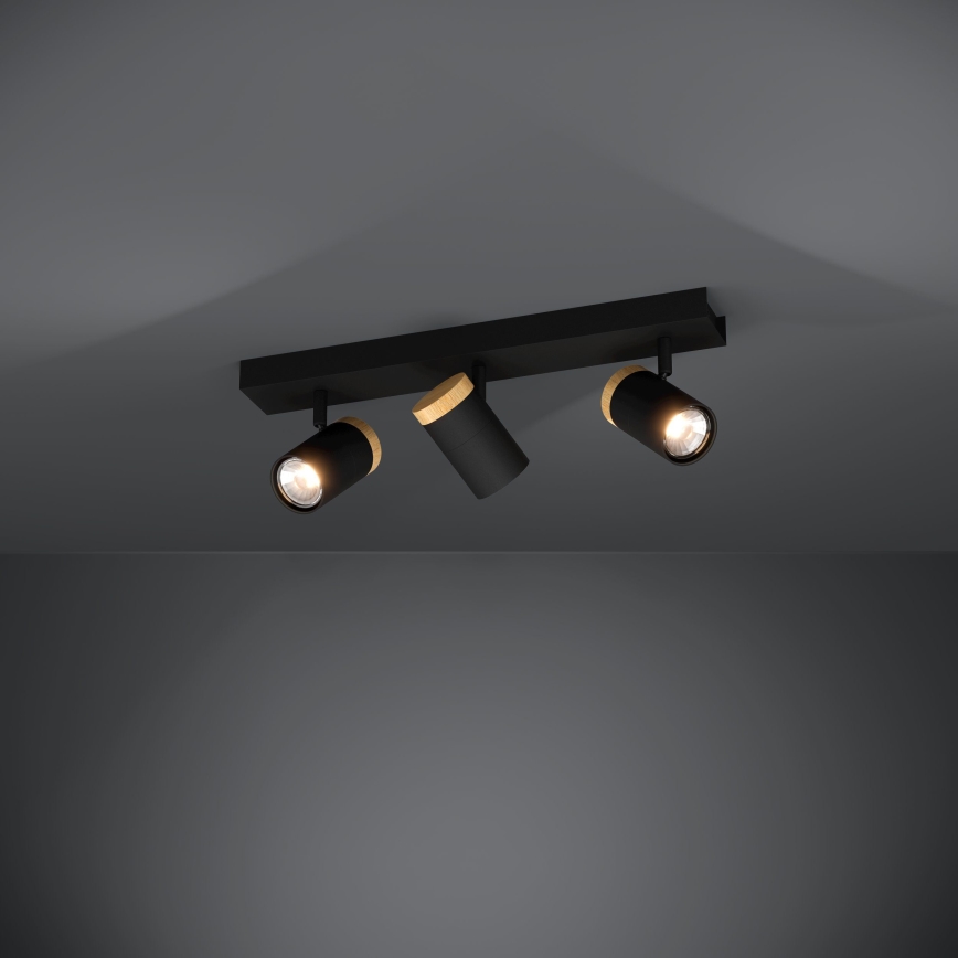 Eglo - LED Spotlight 3xGU10/4,5W/230V 3000K black/brown
