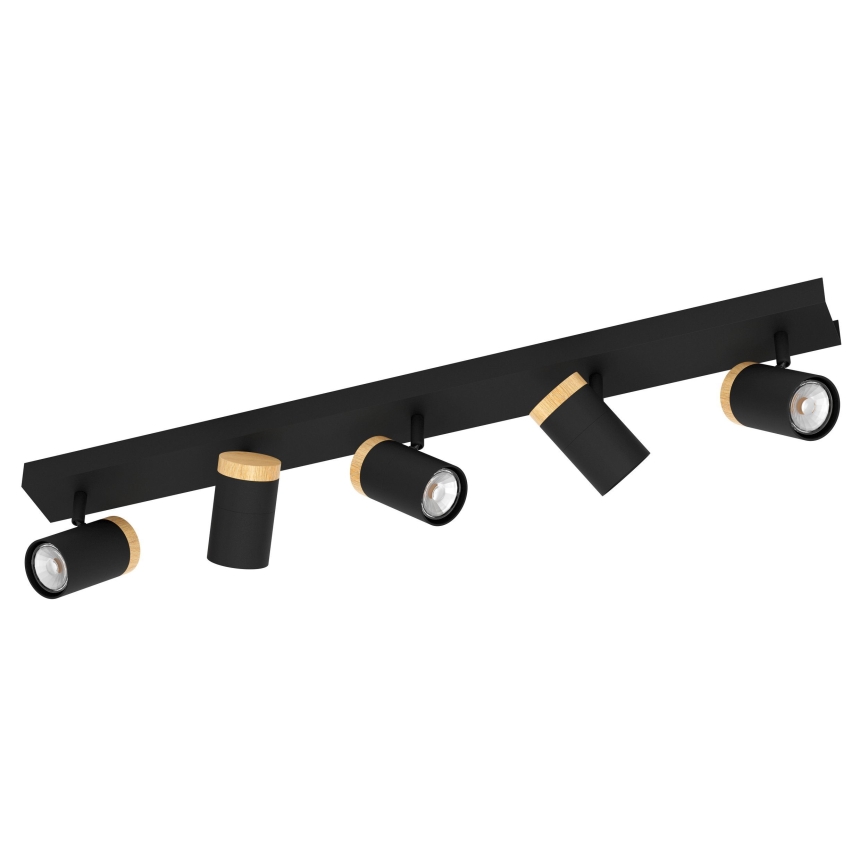 Eglo - LED Spotlight 5xGU10/4,5W/230V 3000K black/brown