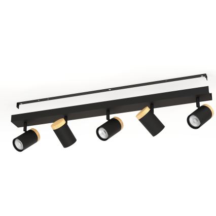 Eglo - LED Spotlight 5xGU10/4,5W/230V 3000K black/brown