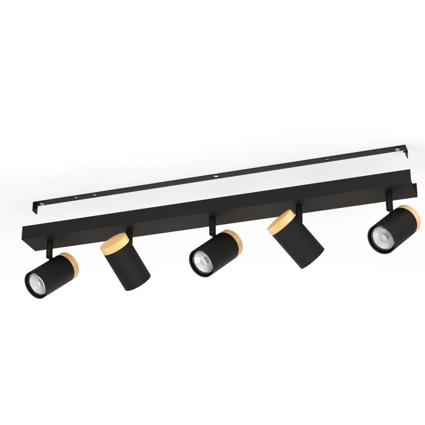 Eglo - LED Spotlight 5xGU10/4,5W/230V 3000K black/brown