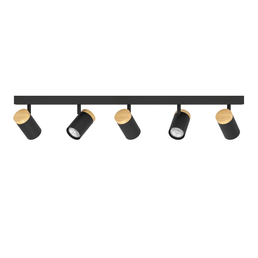 Eglo - LED Spotlight 5xGU10/4,5W/230V 3000K black/brown