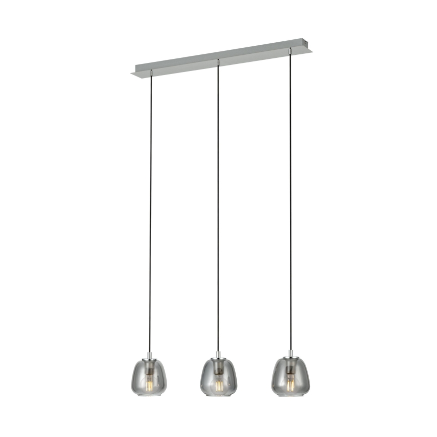 Eglo - Chandelier on a string 3xE27/40W/230V smoky
