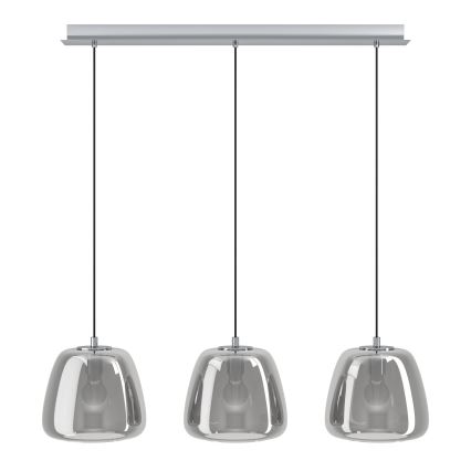 Eglo - Chandelier on a string 3xE27/40W/230V smoky