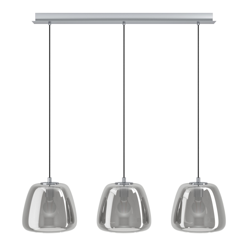 Eglo - Chandelier on a string 3xE27/40W/230V smoky