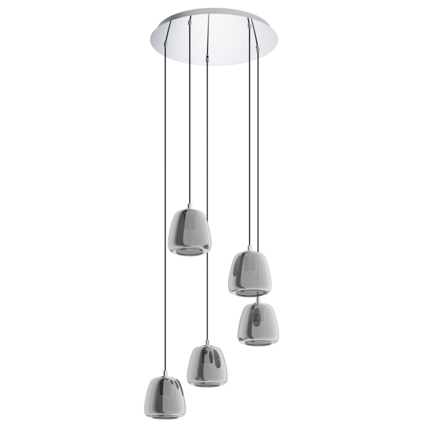 Eglo - Chandelier on a string 5xE27/40W/230V smoky