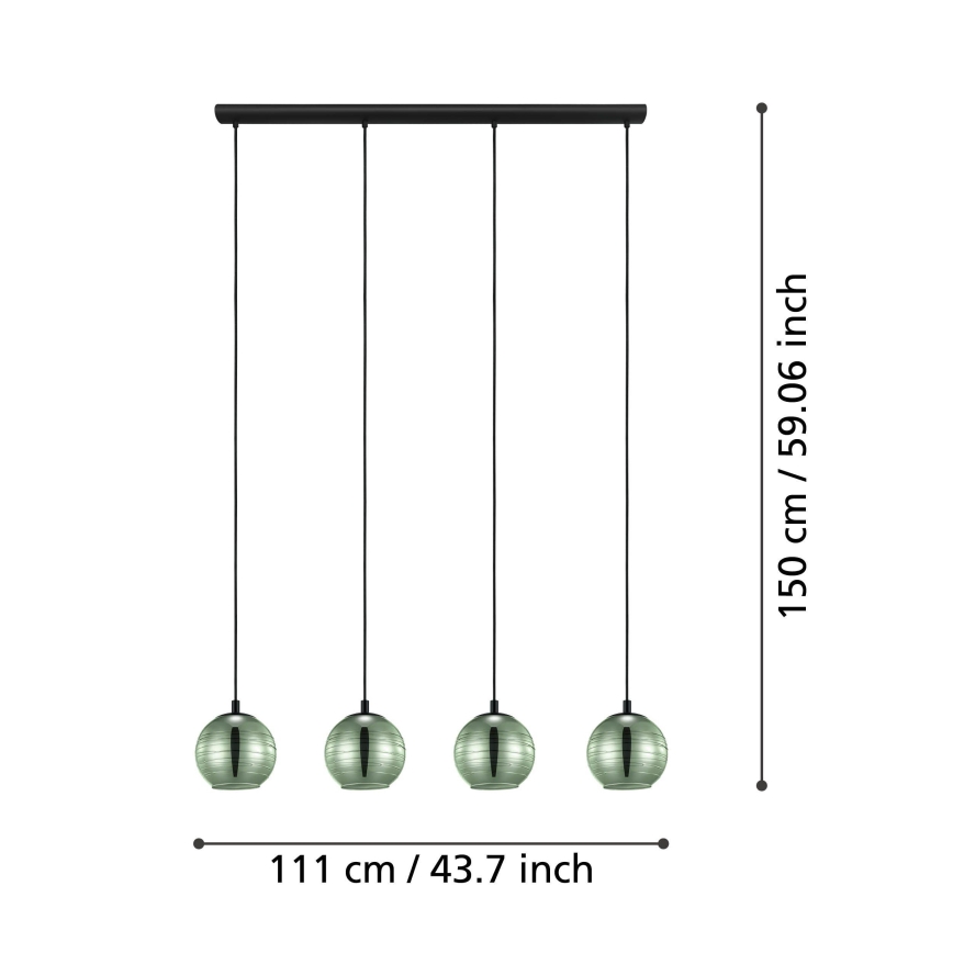 Eglo - Chandelier on a string 4xE27/40W/230V