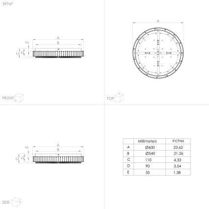 Eglo - LED Dimmable ceiling light LED/52,4W/230V