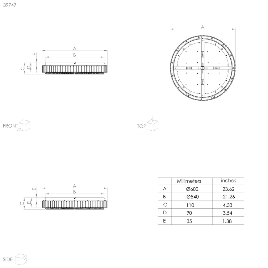 Eglo - LED Dimmable ceiling light LED/52,4W/230V