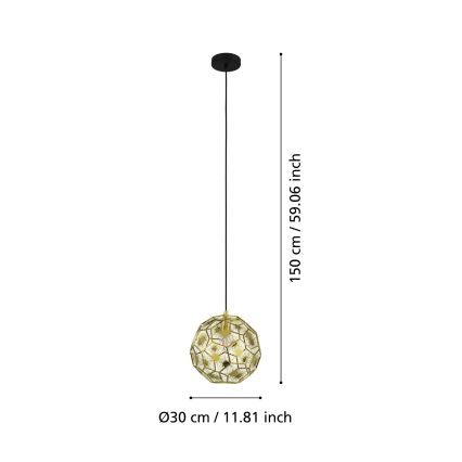 Eglo - Chandelier on a string 1xE27/60W/230V d. 30 cm