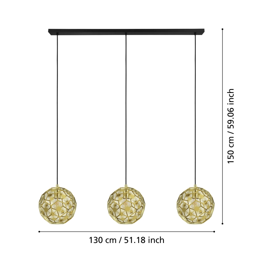 Eglo - Chandelier on a string 3xE27/60W/230V
