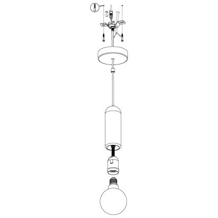Eglo - Chandelier on a string 1xE27/40W/230V