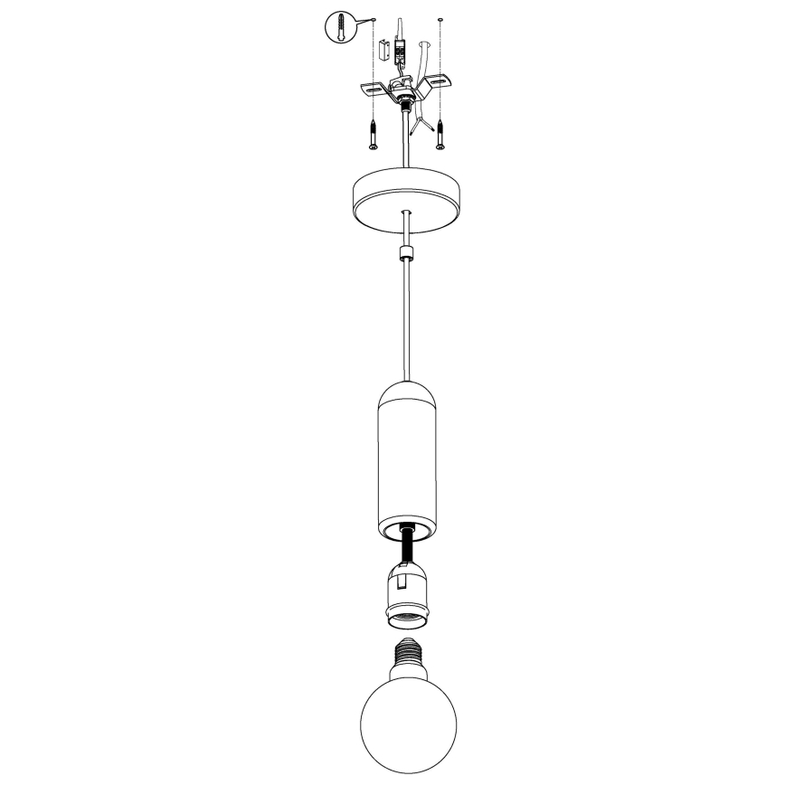 Eglo - Chandelier on a string 1xE27/40W/230V