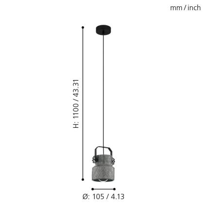 Eglo - Chandelier on a string 1xE27/40W/230V