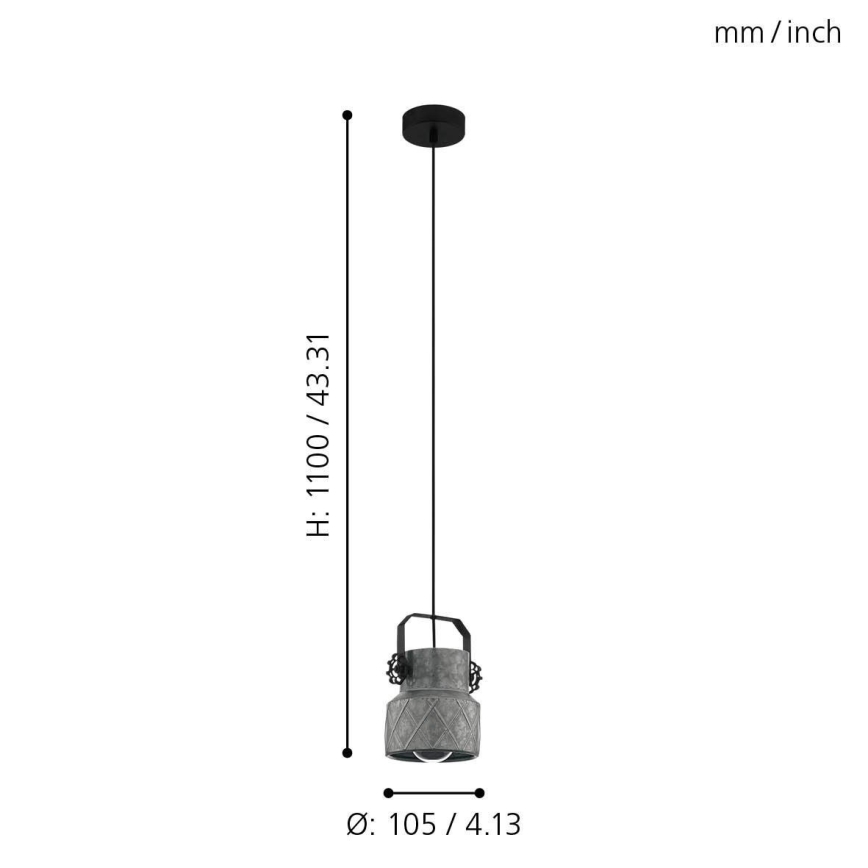 Eglo - Chandelier on a string 1xE27/40W/230V