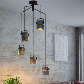 Eglo 39856 - HILCOTT flush-mount chandelier 5xE27/40W/230V