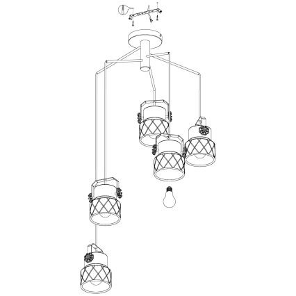 Eglo - Surface-mounted chandelier 5xE27/40W/230V