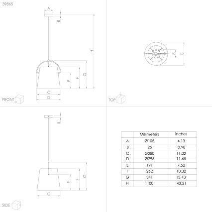 Eglo - Chandelier on a string 1xE27/40W/230V