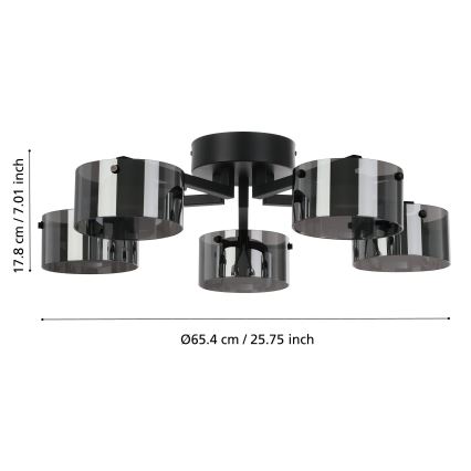Eglo - LED Dimmable surface-mounted chandelier 5xLED/5,4W/230V