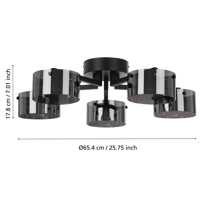 Eglo - LED Dimmable surface-mounted chandelier 5xLED/5,4W/230V