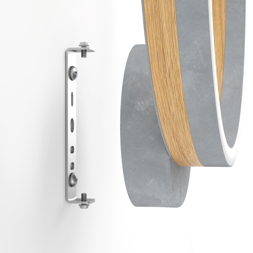 Eglo - LED Wall light LED/12W/230V 3000K grey/oak