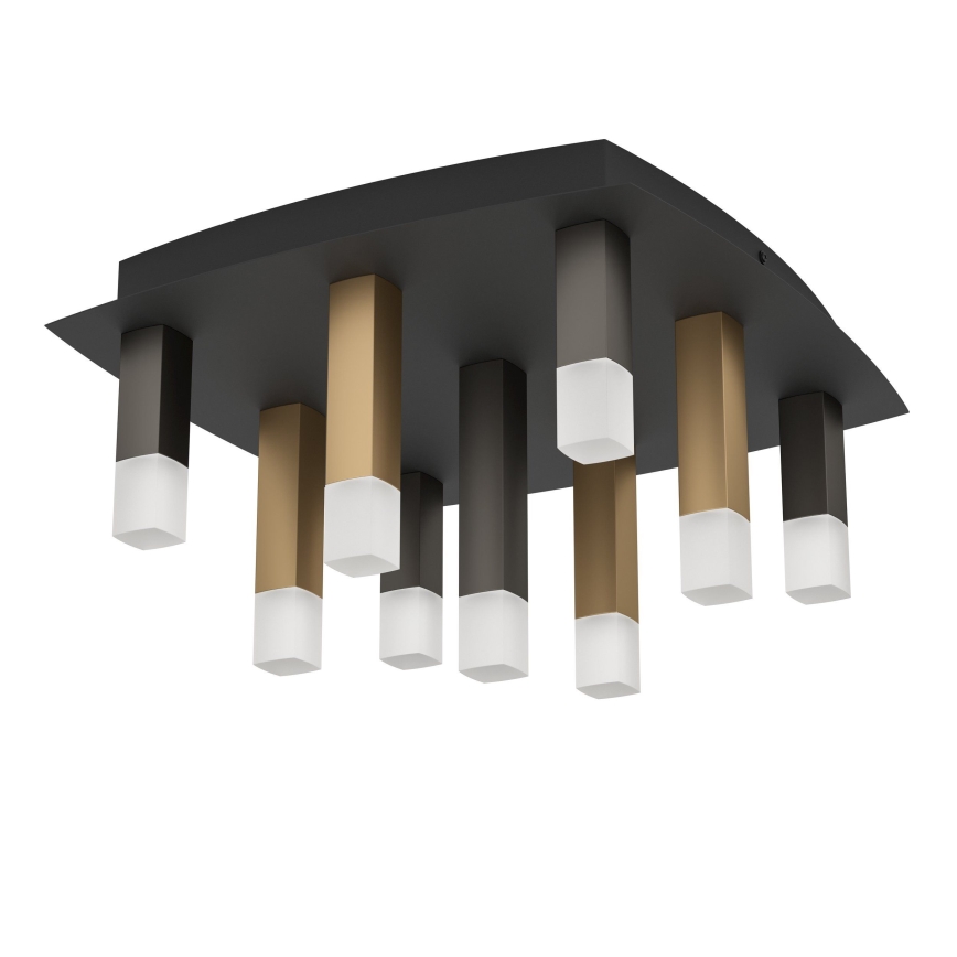 Eglo - LED Dimmable ceiling light 9xLED/3,1W/230V 3000K anthracite/gold