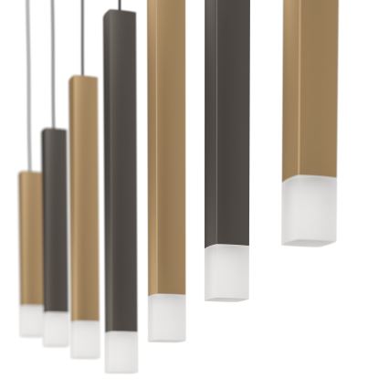Eglo - LED Dimmable chandelier on a string 7xLED/3,1W/230V 3000K anthracite/gold