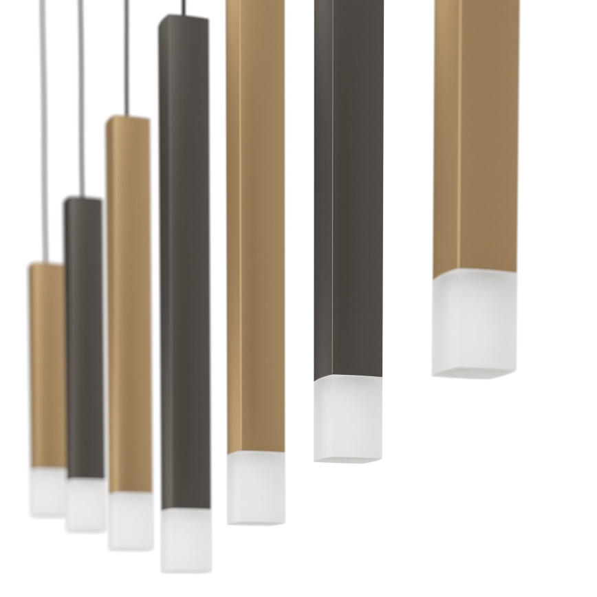 Eglo - LED Dimmable chandelier on a string 7xLED/3,1W/230V 3000K anthracite/gold
