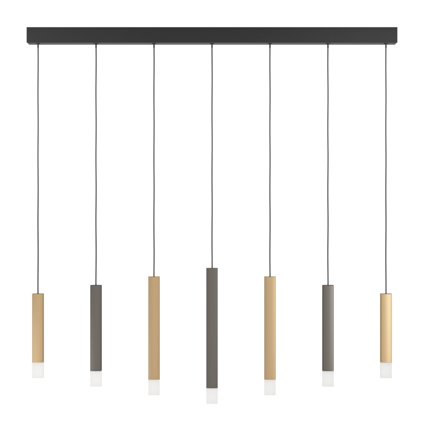 Eglo - LED Dimmable chandelier on a string 7xLED/3,1W/230V 3000K anthracite/gold