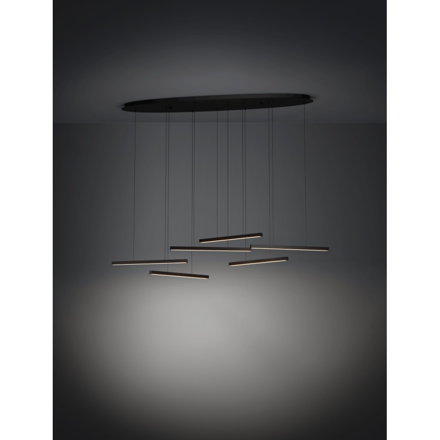Eglo - LED Dimmable chandelier on a string 6xLED/8,4W/230V 3000K black